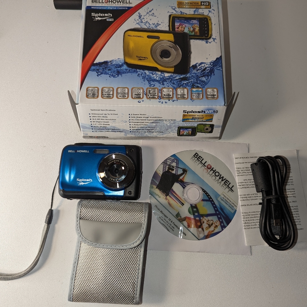 Bell+Howell Splash WP10-Y 16.0 Megapixel Waterproof Digital Camera with 2.4-Inch